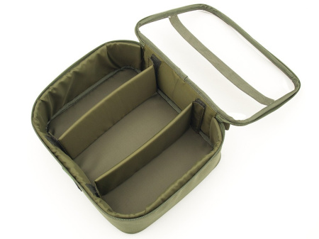 Сумка Shaptala з перегородками та прозорою кришкою 30х25х10 см (ПП3) хакі