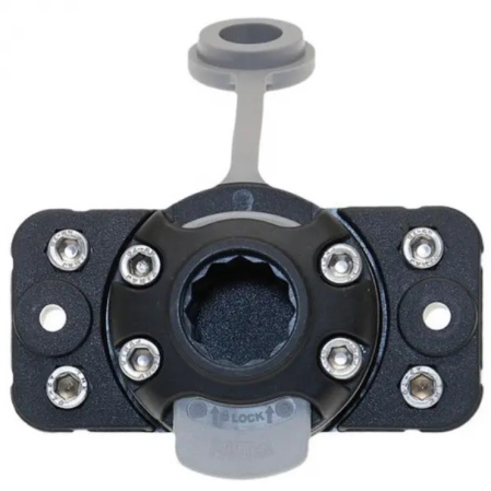 Замок FASTEN із монтажним майданчиком для встановлення на жорсткий борт (FFr444) (01.01.003.03.01) чорний