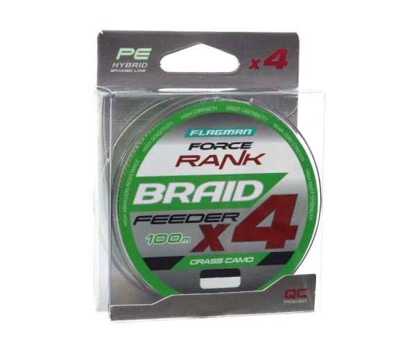Шнур Flagman Force Rank Feeder Braid Х4 Grass Camo 100м
