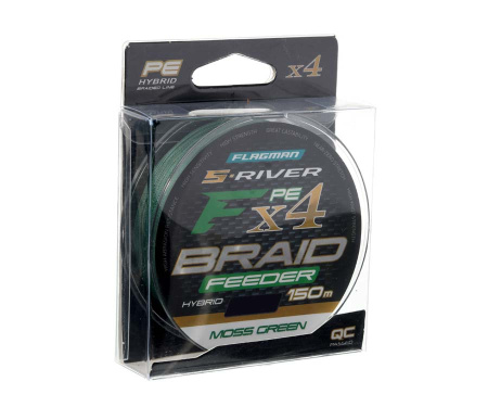 Шнур Flagman S-River PE Braid Hybrid F4 Feeder 150м Moss Green