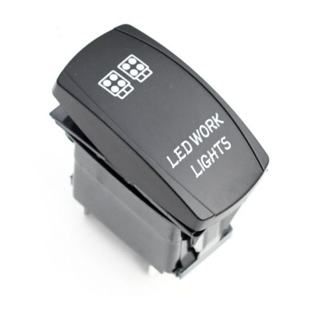 Перемикач YuJ Rocket 5P on-off синій Led (10 YuJ)