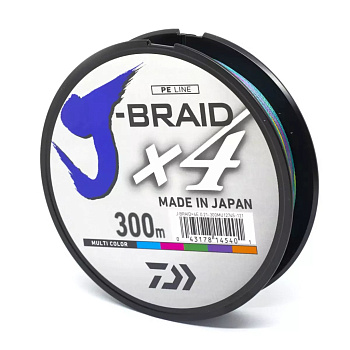 Шнур Daiwa J-Braid X4E 300m Multi Color 