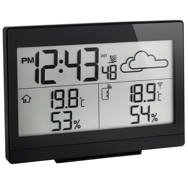 Метеостанція TFA "Casa", 141x48x100 мм, чорна (35113501)