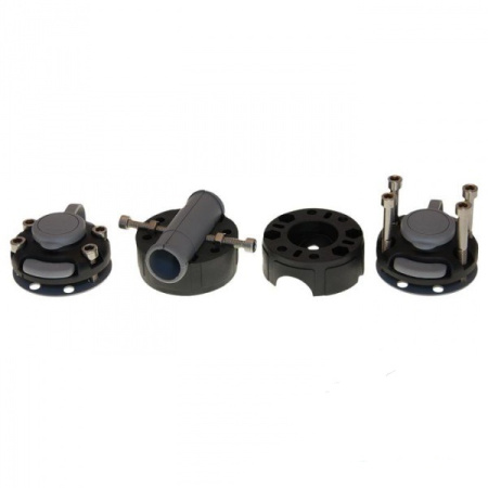 Замки та монтажний майданчик FASTEN для встановлення на трубу 22, 25 мм (FMr225) (01.01.010.02.01) чорний