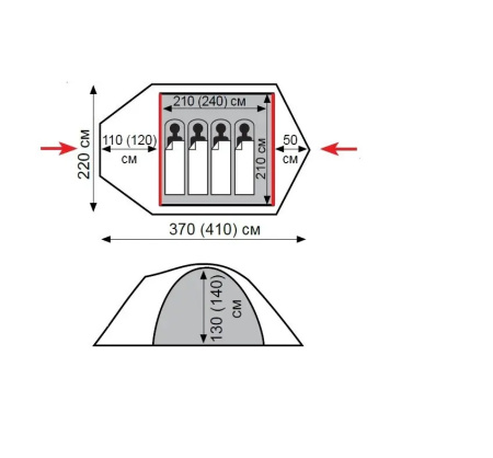 Намет Tramp Lair 4 (v2) (TRT-040)