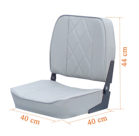 Крісло складне Kolibri для човнів, світло-сірий (13.071.33)