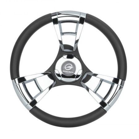 Рульове колесо GM 35 см, глянсовий срібний (GM-EP-W3001)