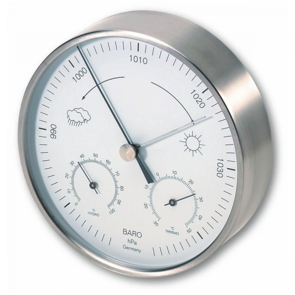 Метеостанція TFA кімнатна/вулична, нерж. сталь, d=160 мм (20202760)