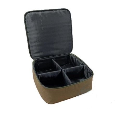 Сумка Kibas для 4 котушок 5000-10000 жорстка, колір хакі (SK-KS393814-4H)