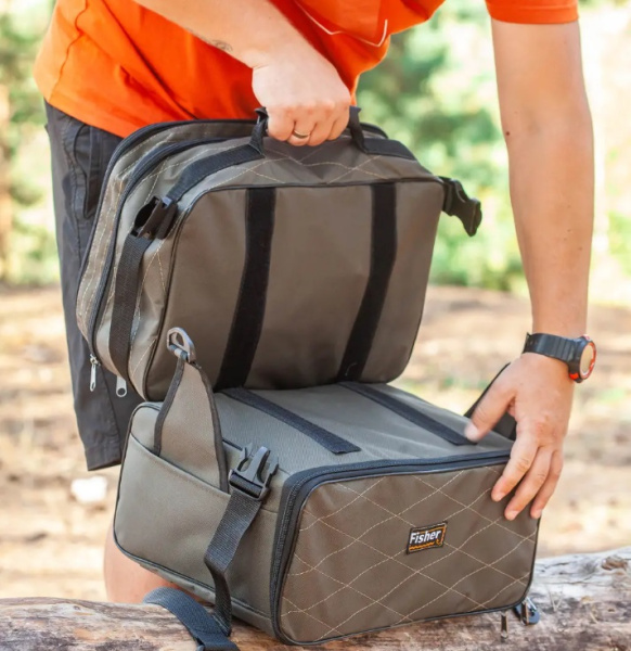 Сумка рибальська з коробками Fisher (К-018)