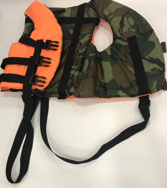 Жилет страхувальний Бухта двосторонній (до 30 кг) помаранчевий+камуфляж XS