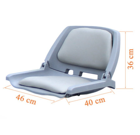 Крісло пластикове складне Kolibri для човнів, світло-сірий (13.070.33)