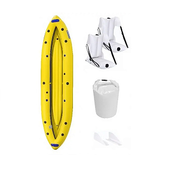 Байдарка Ладья Караван ЛБ-400К-2 комфорт жовто-синiй