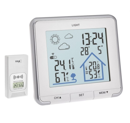 Метеостанція TFA "Life", 138x28x125 мм, білий (35115302)
