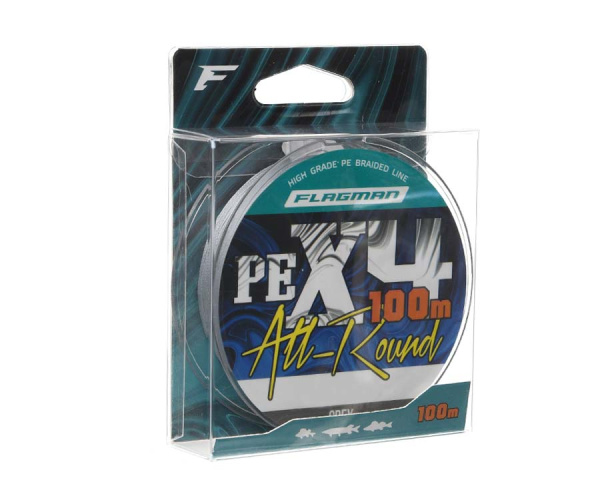 Шнур Flagman All-Round PE X-4 Grey 100м