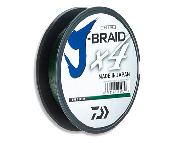 Шнур Daiwa J-Braid x4 Dark Green 135м
