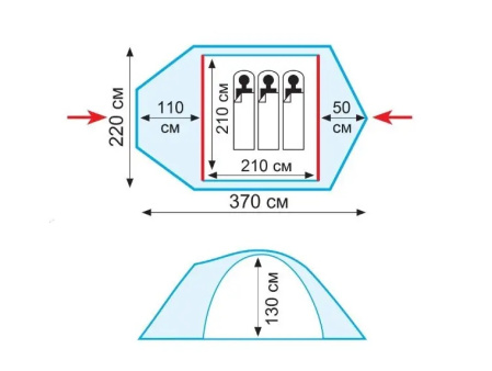 Намет Tramp Stalker 3 (v2) (TRT-076)