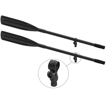 Весла BORIKA FASTen PBp160 чорні 2 шт 1.6 м з уключинами моделі Rlp035 (01.21.006.01.06)