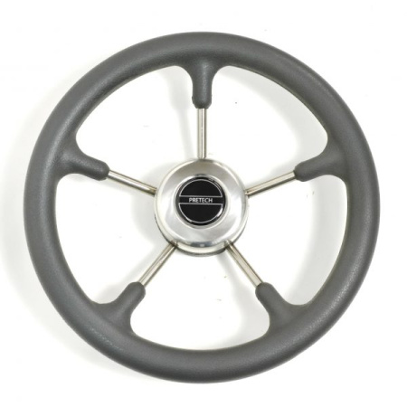Рульове колесо Pretech 32 см, сіре, нержавіюча сталь (Pretech GS)