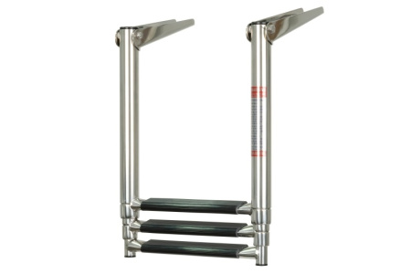 Телескопічні сходи AquaLand, нержавіюча сталь, 3 сходинки (1103003)