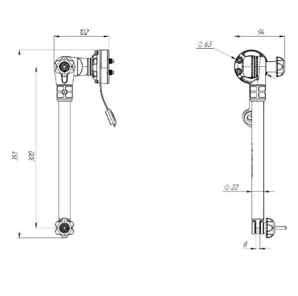 Набір FASTEN для встановлення датчика ехолота (STm300) (01.04.005.02.04)